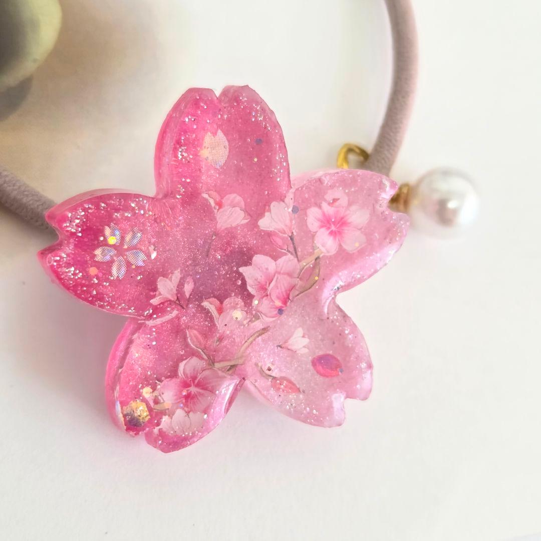 レジン　ハンドメイド　ヘアゴム　615