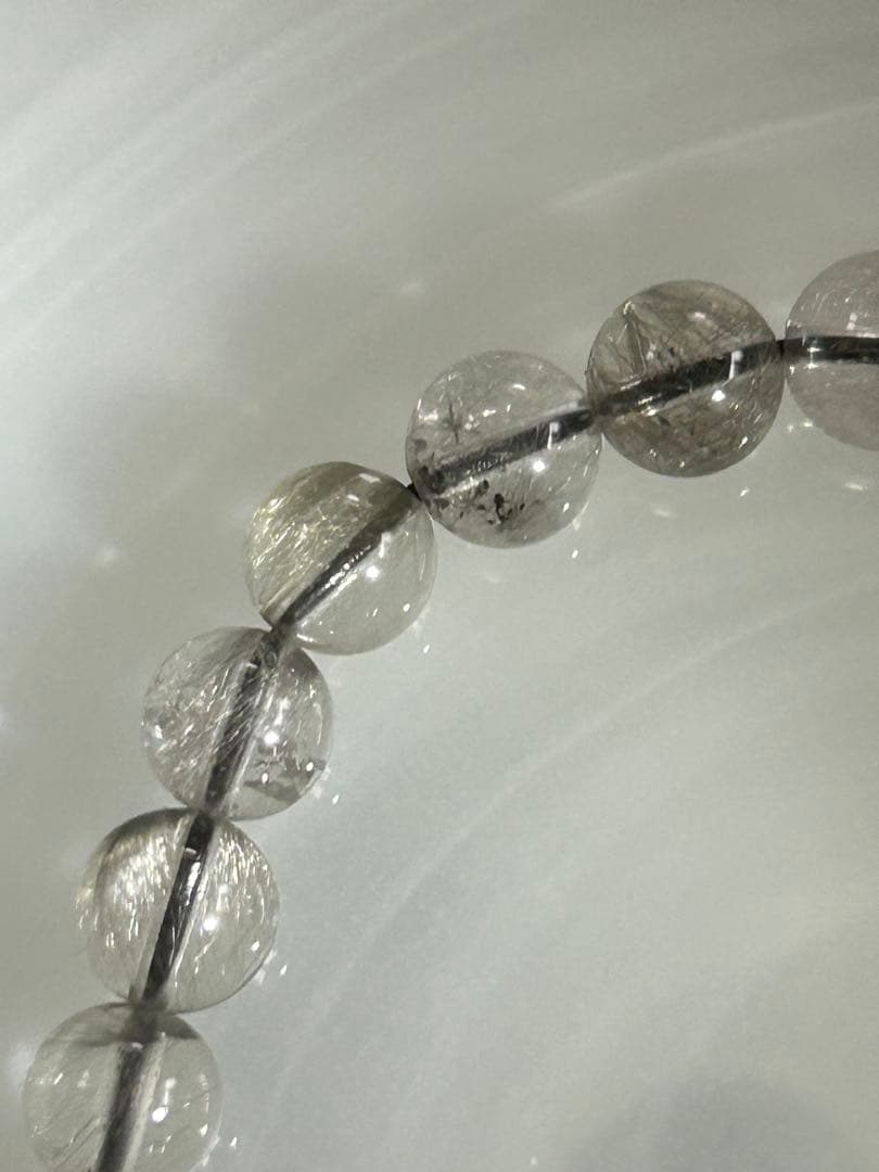 プラチナルチルインクォーツブレスレット6.6ミリ