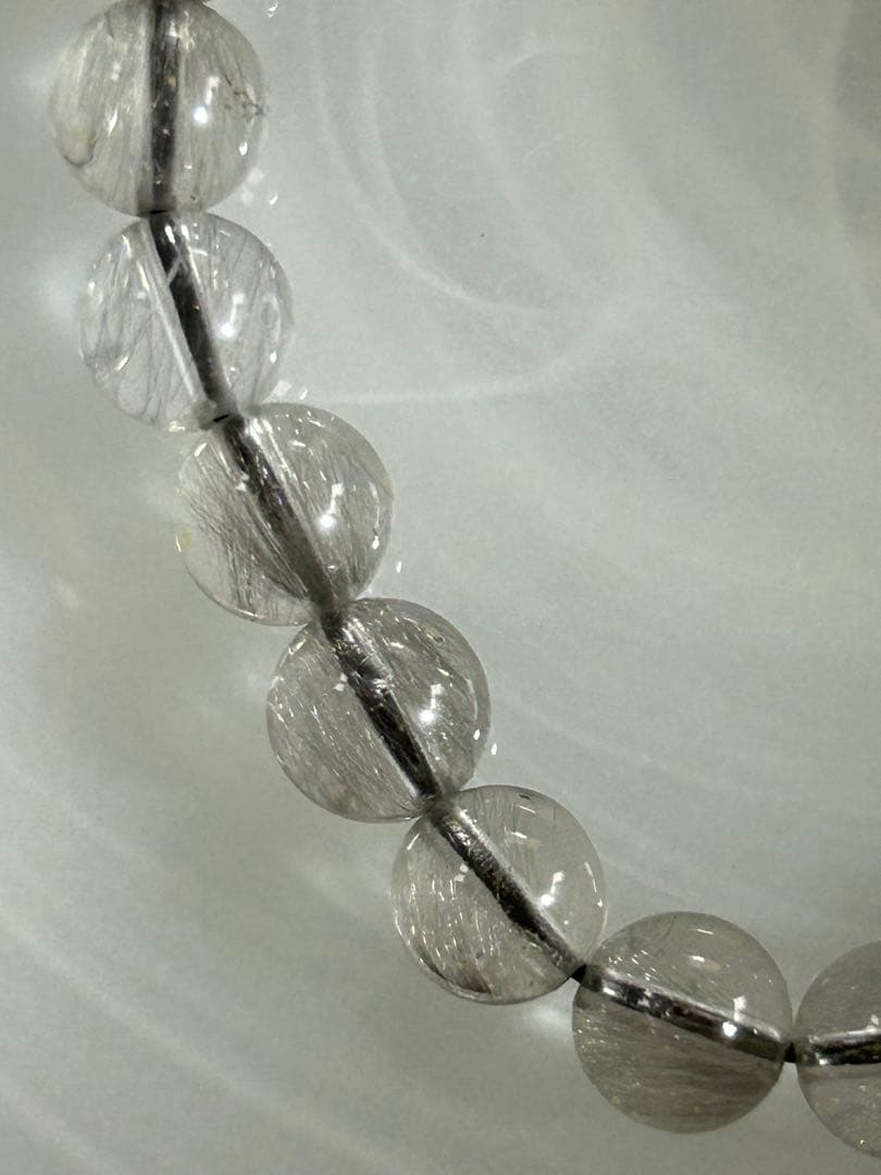 プラチナルチルインクォーツブレスレット6.6ミリ