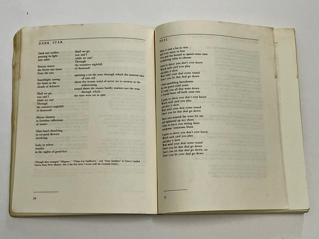 書 GRATEFULDEAD Box of Rain /Robert Hunter