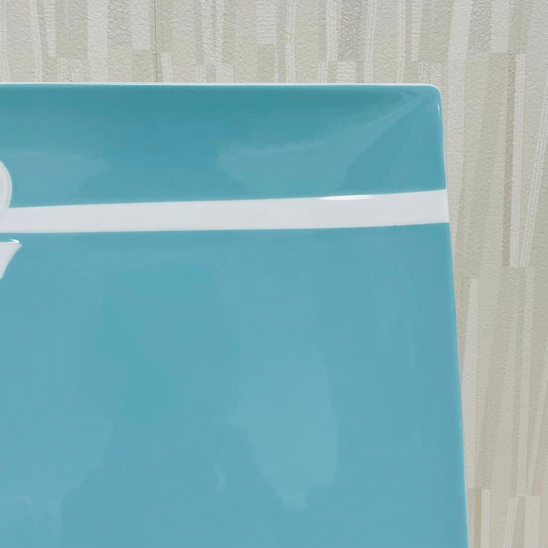 Tiffany ティファニー ブルーリボン スクエア プレート 皿 ペア ２枚