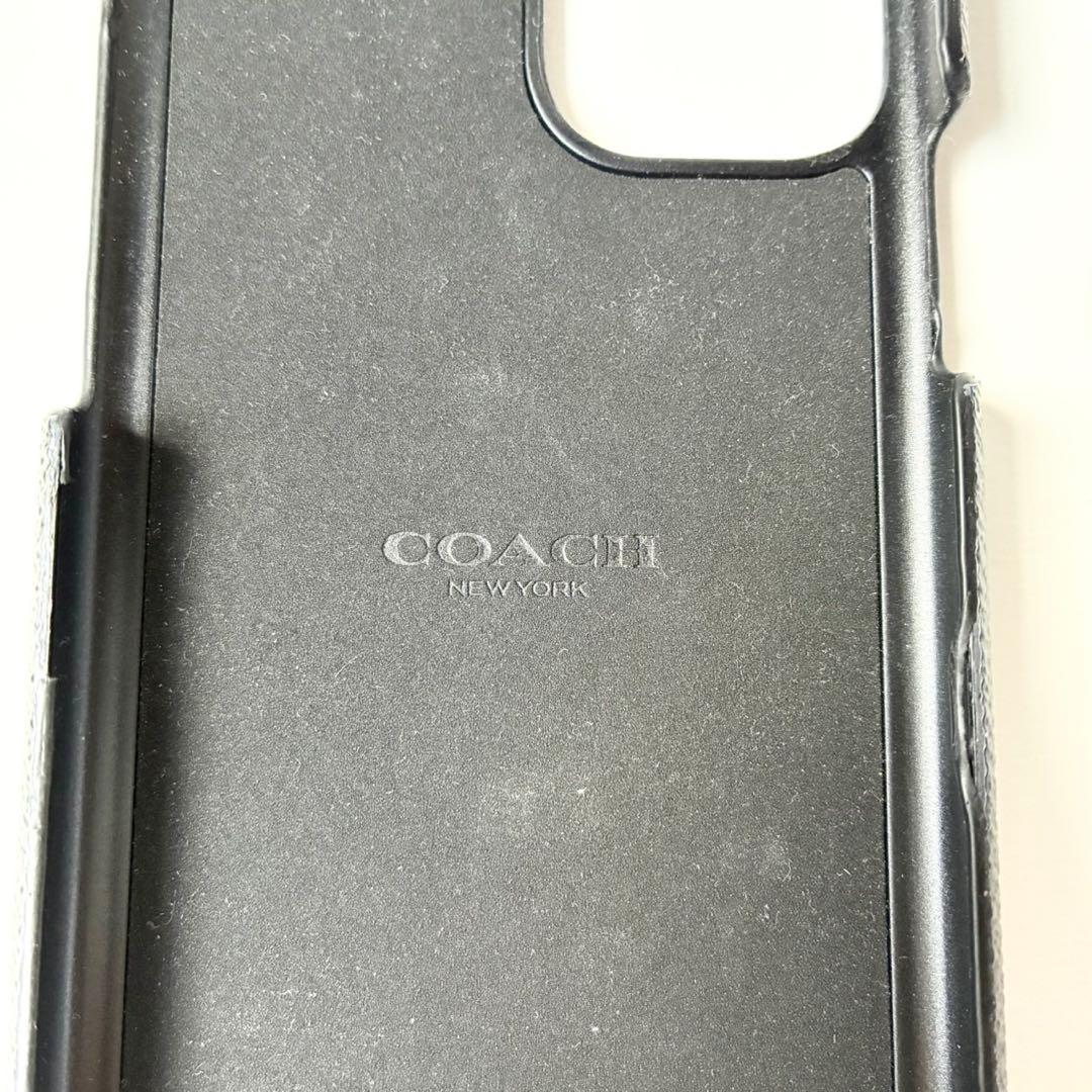 【極美品】COACH iPhone 11 Pro ケース シグネチャー 黒