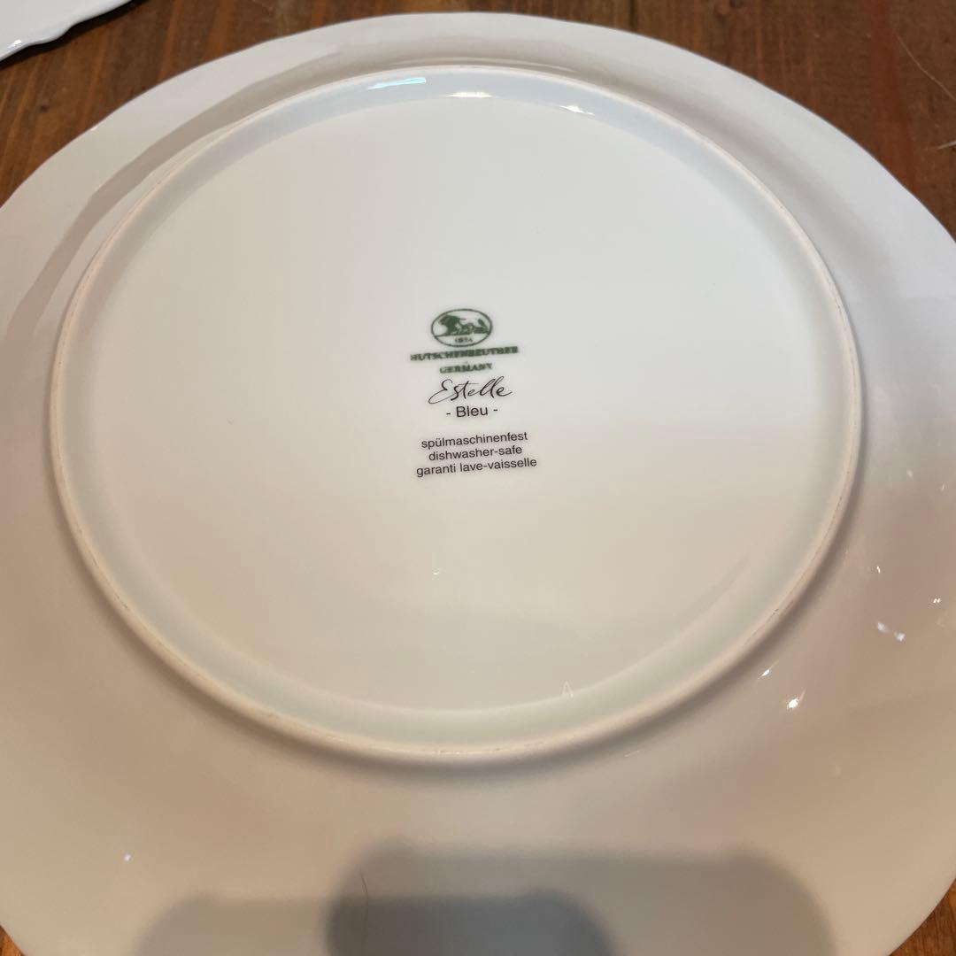 美品　フッチェンロイター　エステールシリーズ　ペアプレート　薄いブルーが上品な