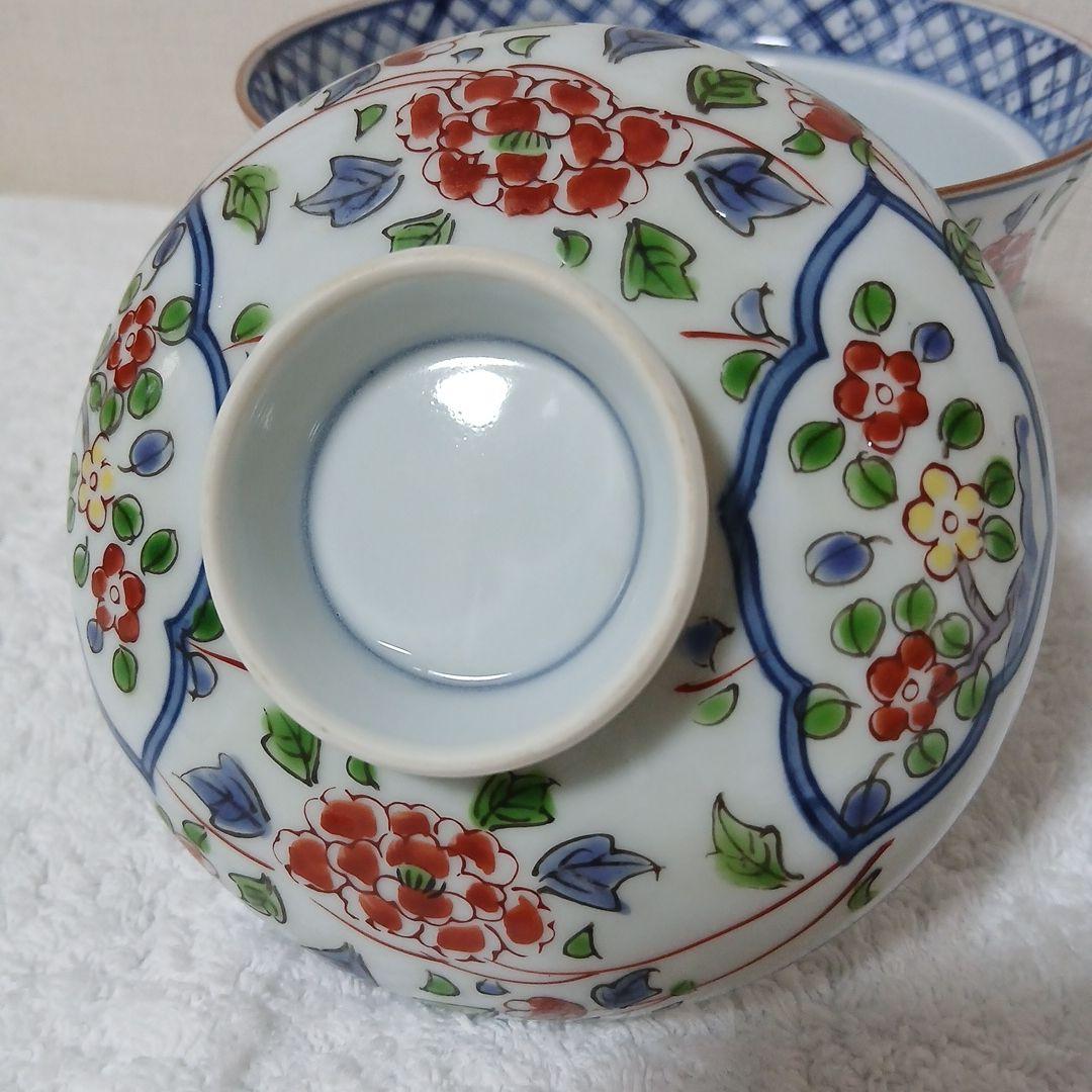 有田焼　掛ノ谷　蓋つき茶碗　5セット