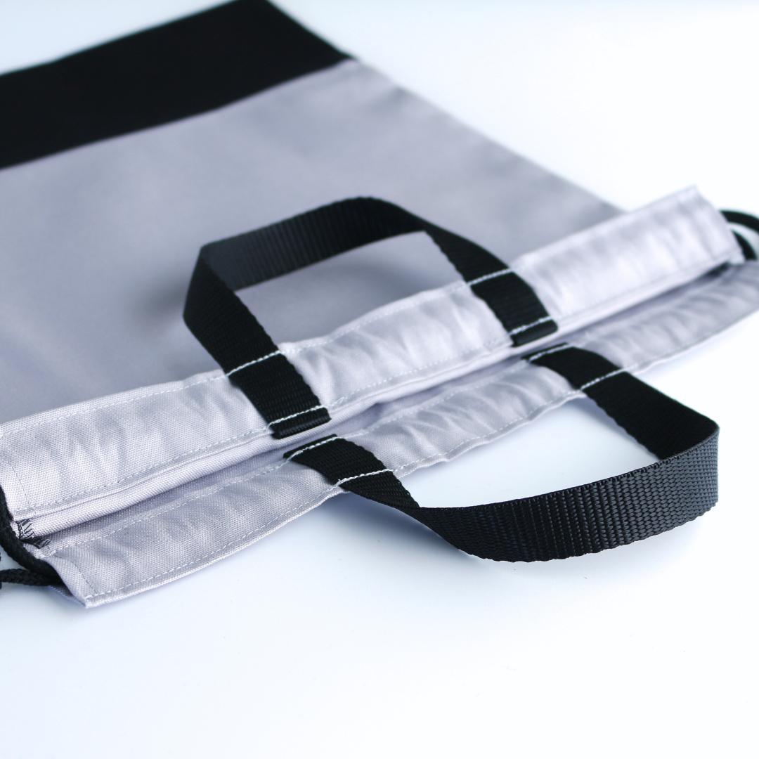 入園入学3点セット｜ジャージOK｜レッスンバッグ マチ10cm｜ライトグレー