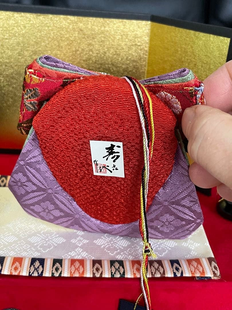 超コンパクト　卓上　ひな飾り　引き出し型収納ケース付き