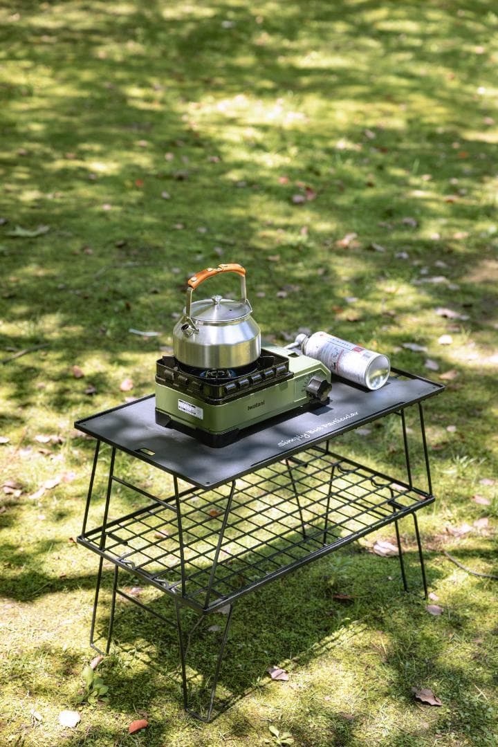 キャンピングムーン フィールドラック キャンプラック ブラック 軽量 薄型 4点