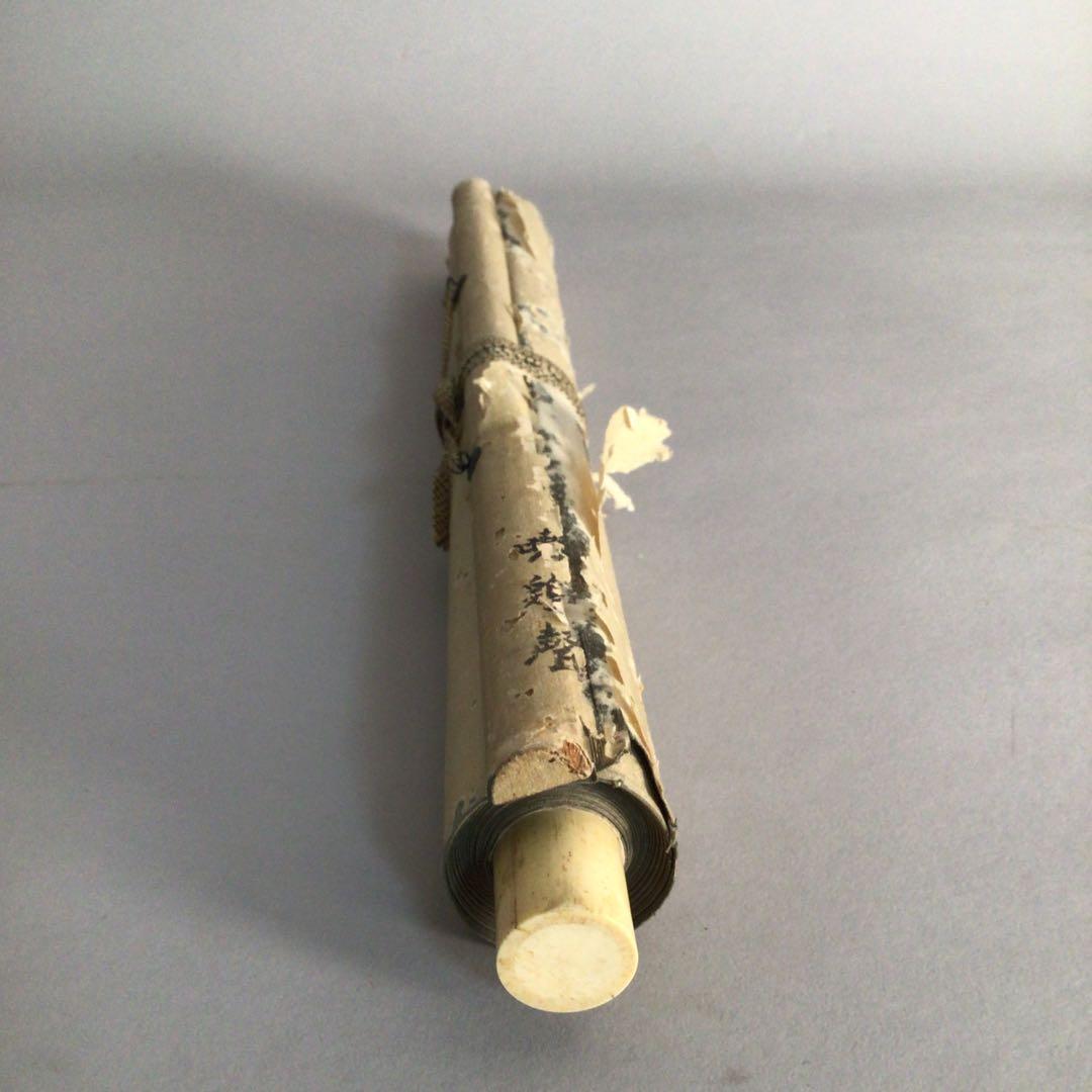 No3374掛軸　在銘　青珂　暁鶏聲図　着色絹本　日本画　花鳥画　古画　送料無料