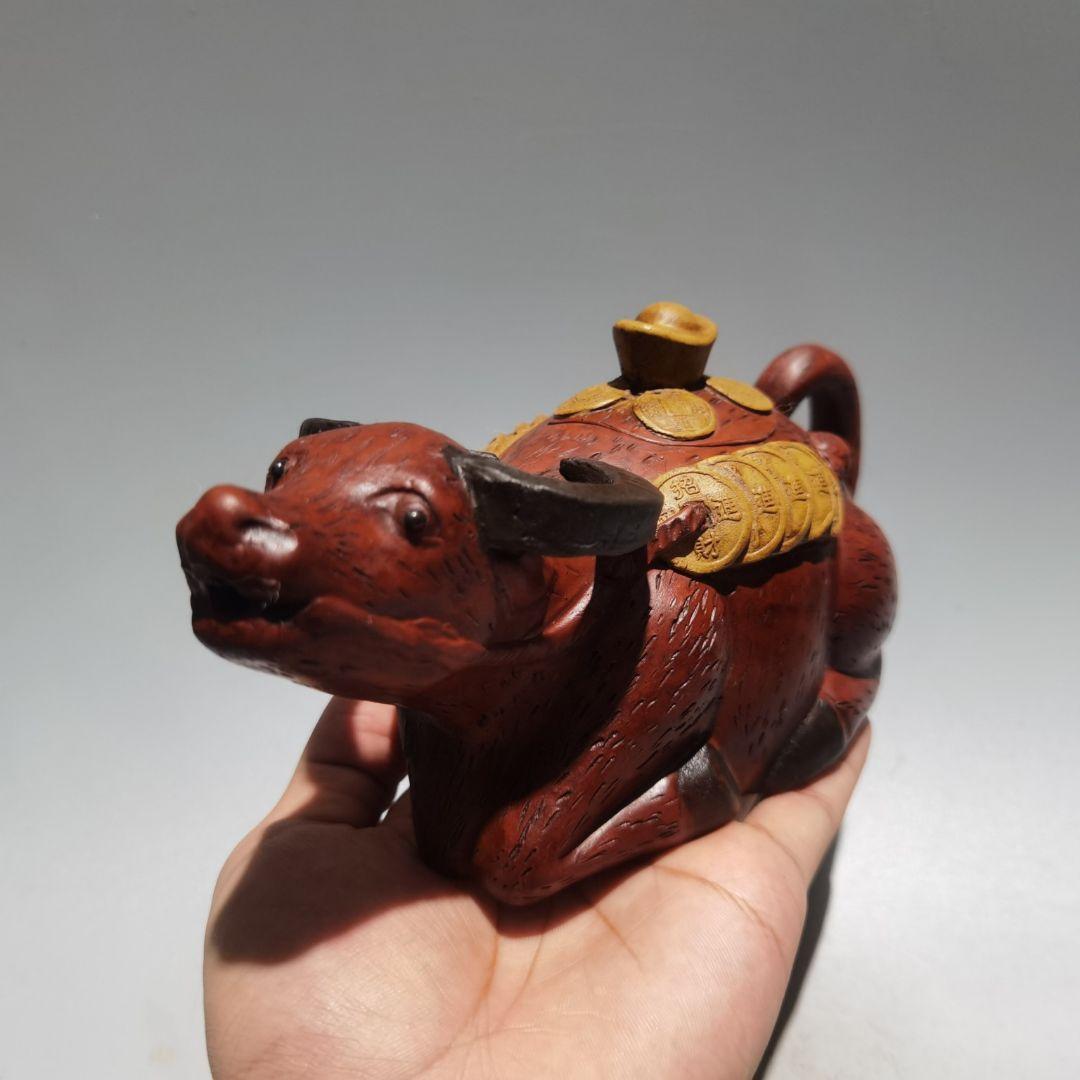新品『中国茶器・招財進宝壺・こげ茶色』中国茶文化・茶道