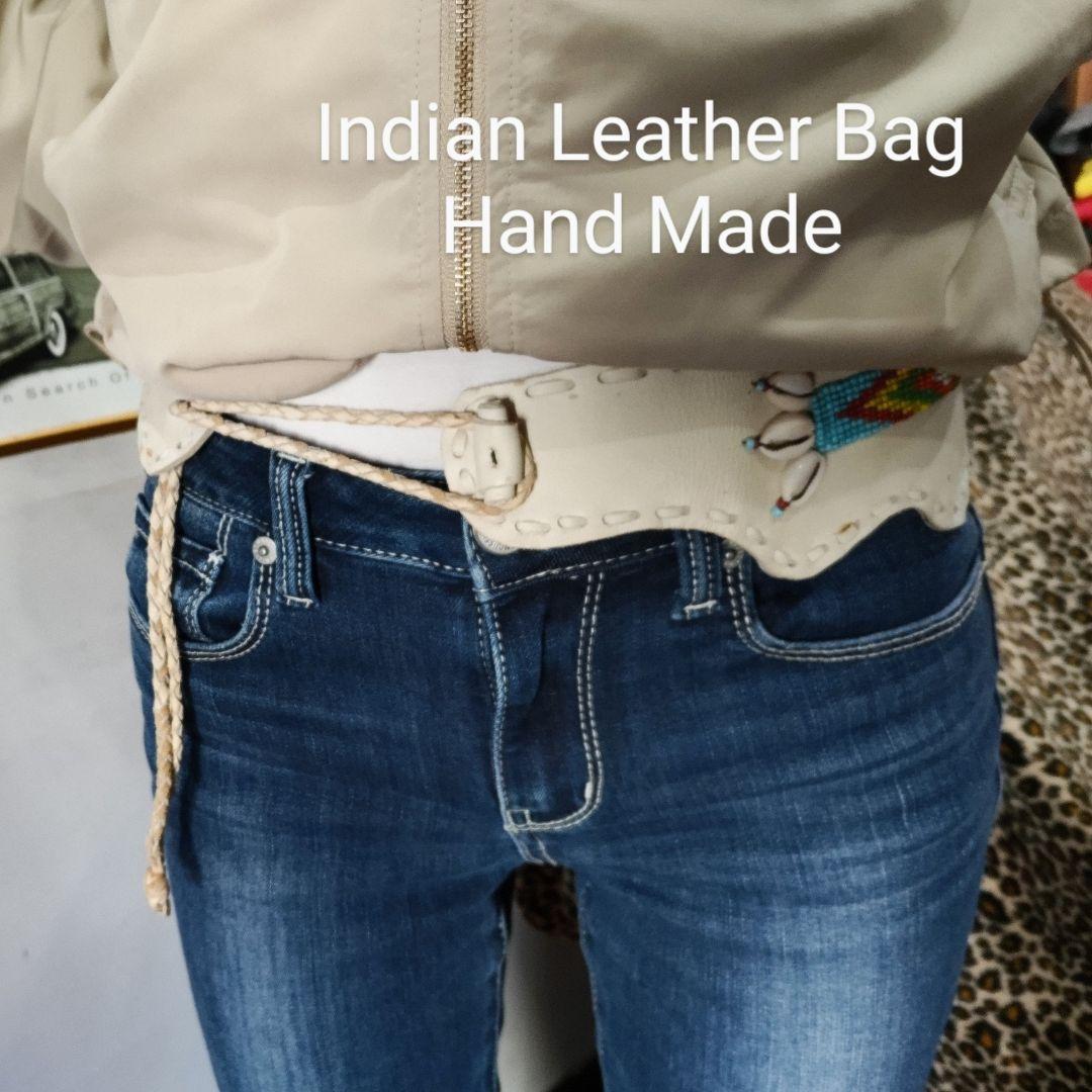 Indianハンドメイド レザーウエストバッグ アリゾナ直接買付け！