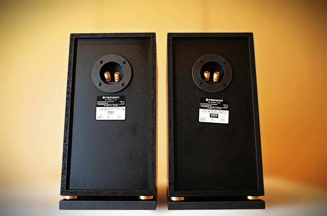 【超美品】パイオニア　エッジレススピーカー：S-R5V-LR　台座付整備良品