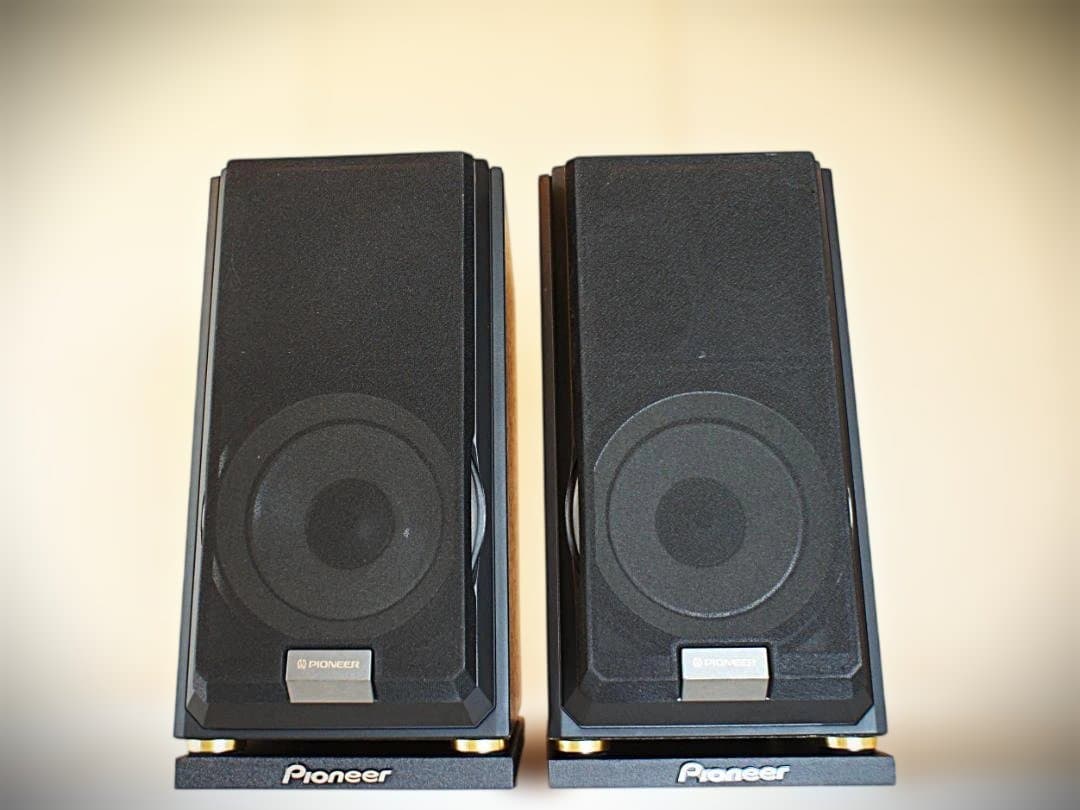 【超美品】パイオニア　エッジレススピーカー：S-R5V-LR　台座付整備良品