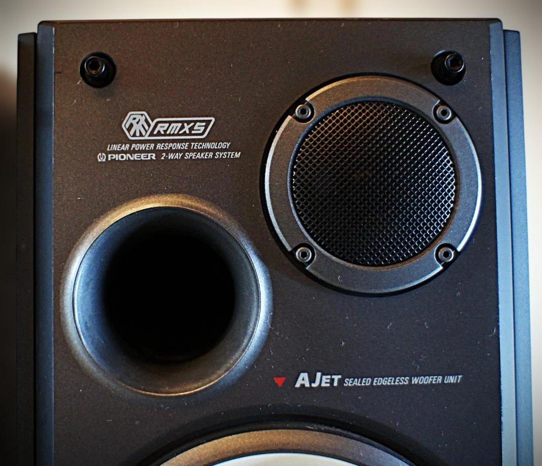 【超美品】パイオニア　エッジレススピーカー：S-R5V-LR　台座付整備良品