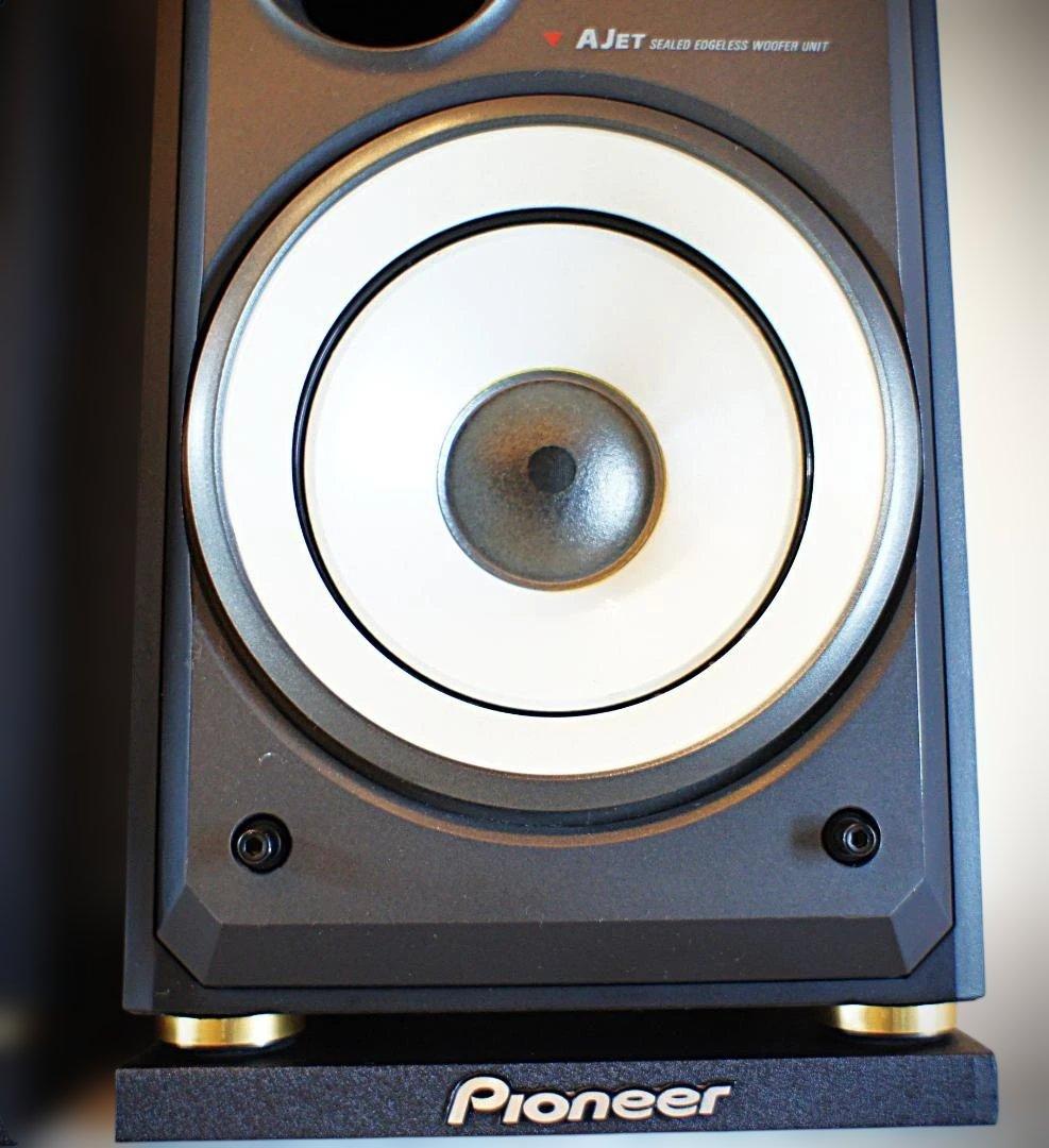 【超美品】パイオニア　エッジレススピーカー：S-R5V-LR　台座付整備良品