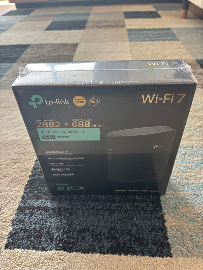 【新品未開封】TP-Link Archer BE3600 Wi-Fi 7ルーター
