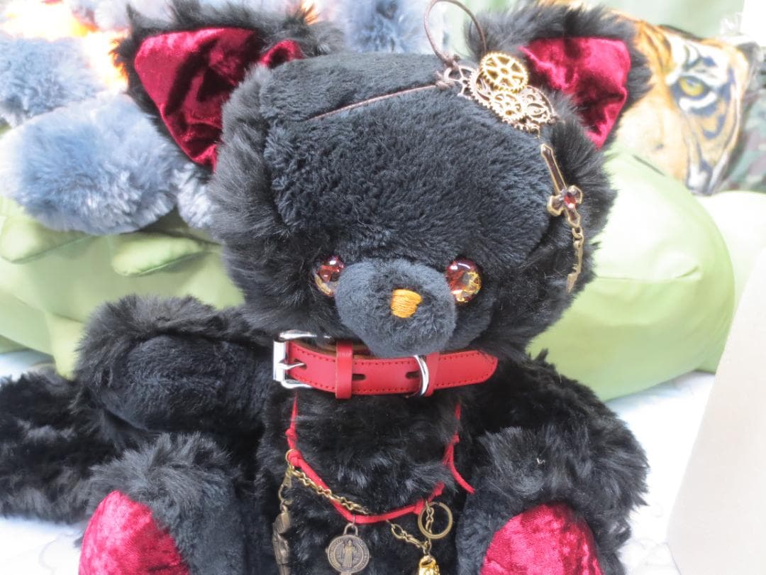国内作家様　スチームパンク黒猫ぬいぐるみ　42㎝！