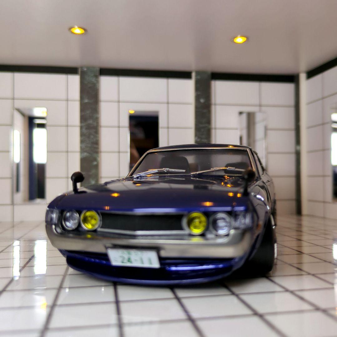 1/24 2~3台展示可能 ショーケース LED照明 透明アクリル板付き！