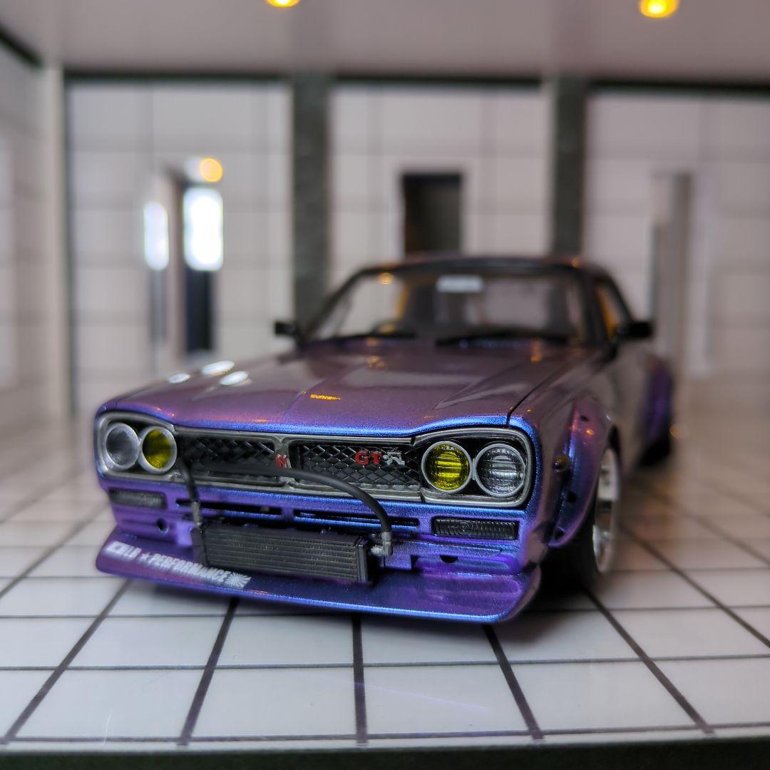 1/24 2~3台展示可能 ショーケース LED照明 透明アクリル板付き！