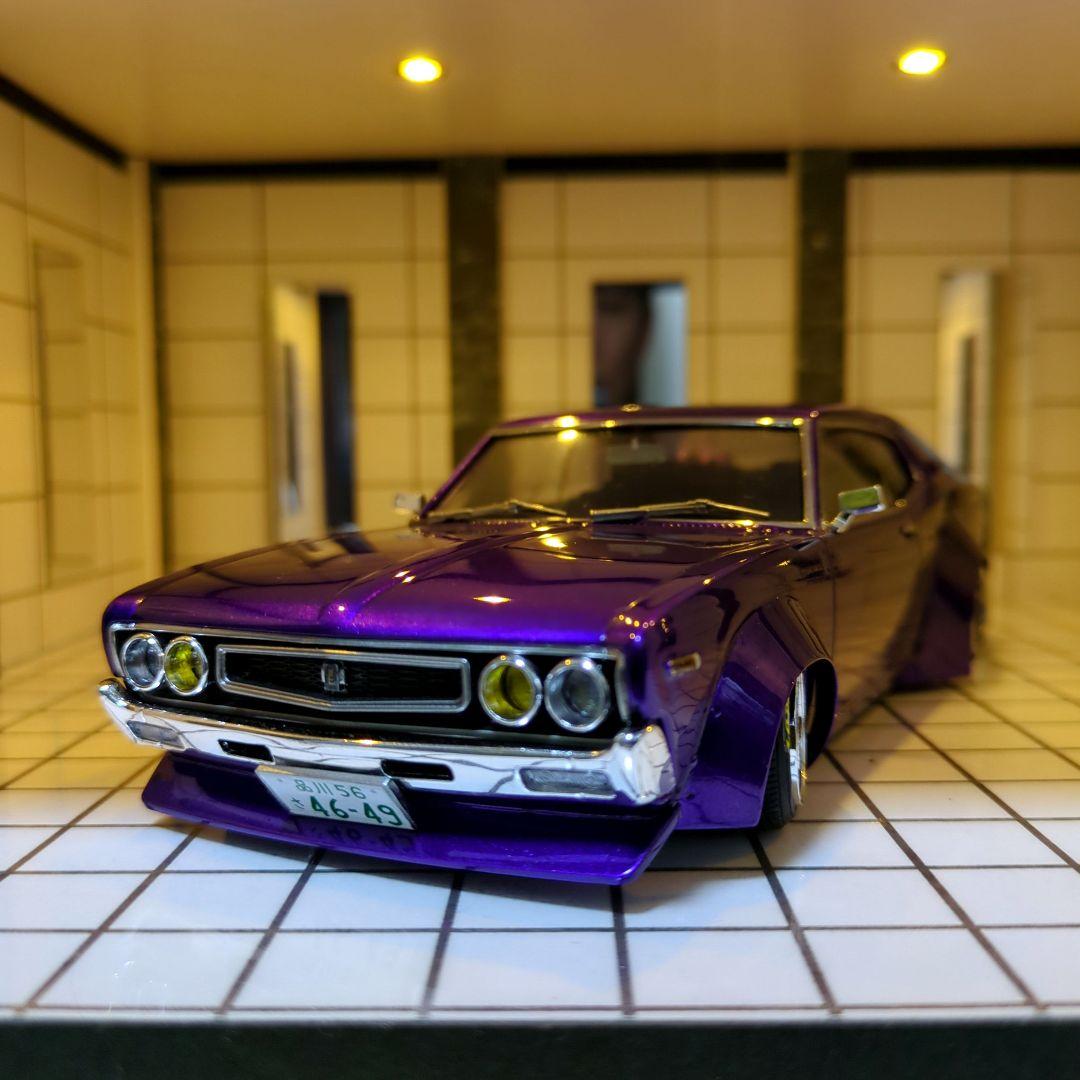 1/24 2~3台展示可能 ショーケース LED照明 透明アクリル板付き！