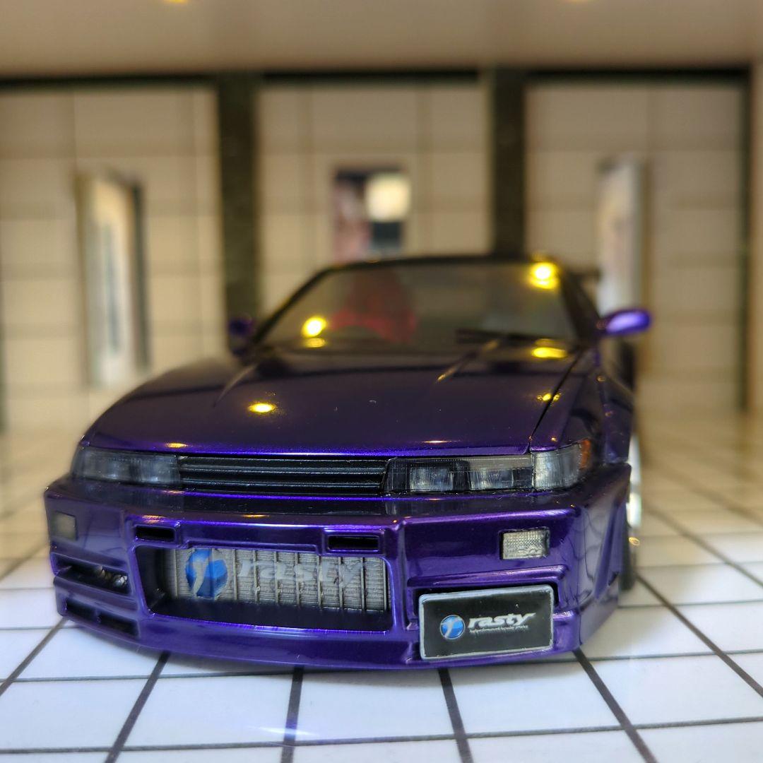 1/24 2~3台展示可能 ショーケース LED照明 透明アクリル板付き！