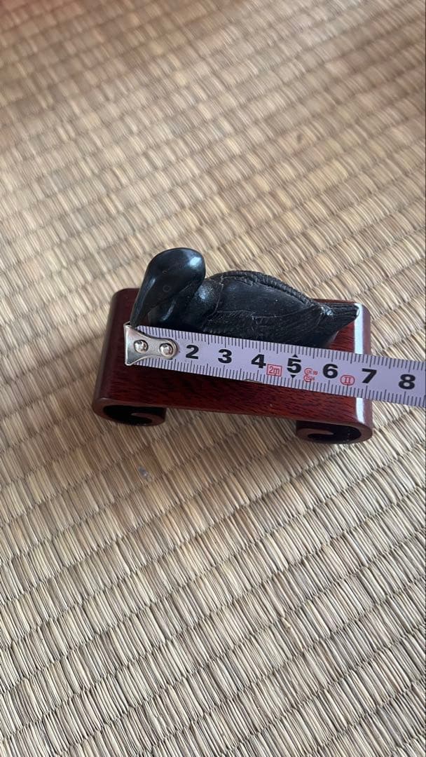 骨董晝道古銅製 水鳥鎮紙