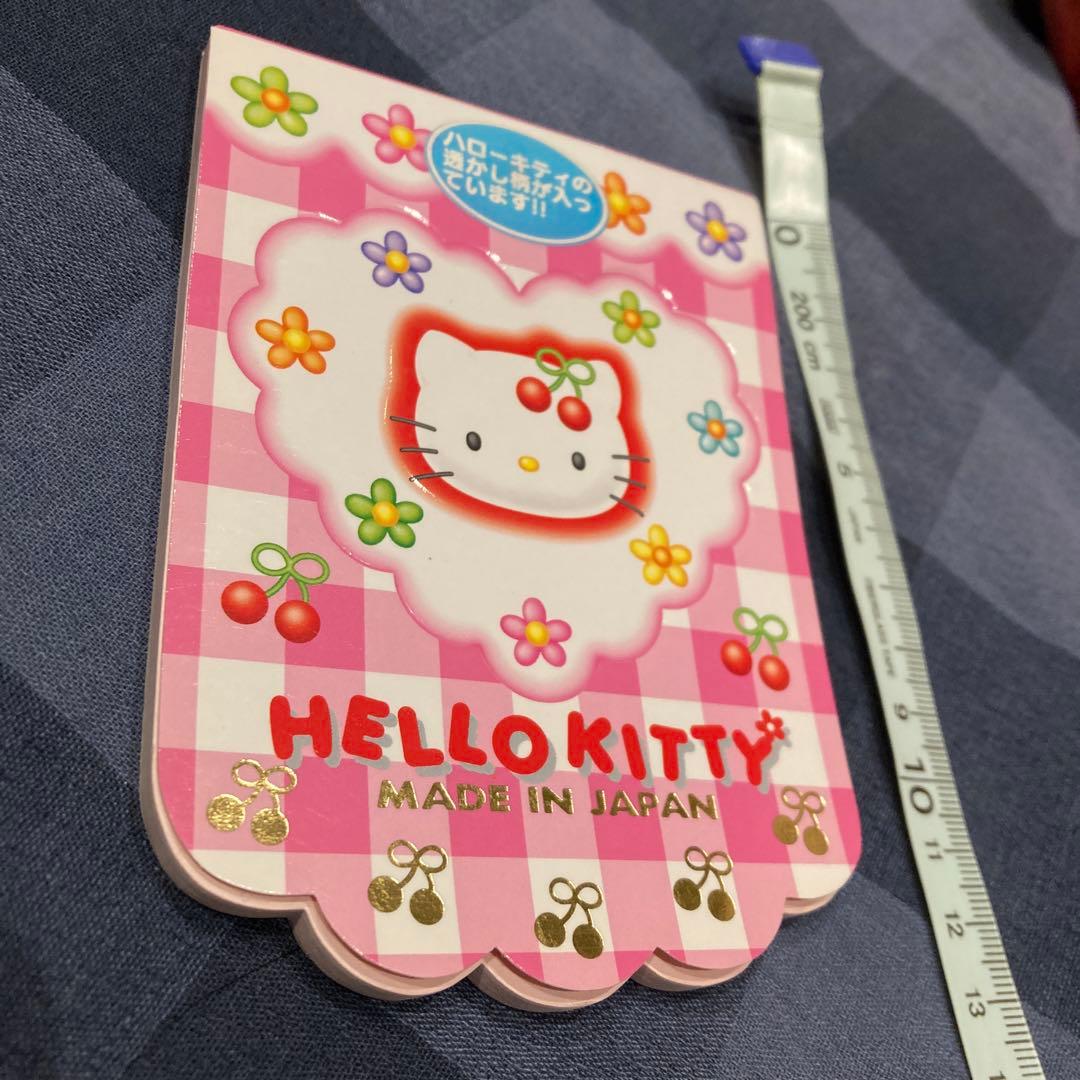 レトロ《1999年ハローキティ 透かし メモ帳》Hello Kitty☆便箋