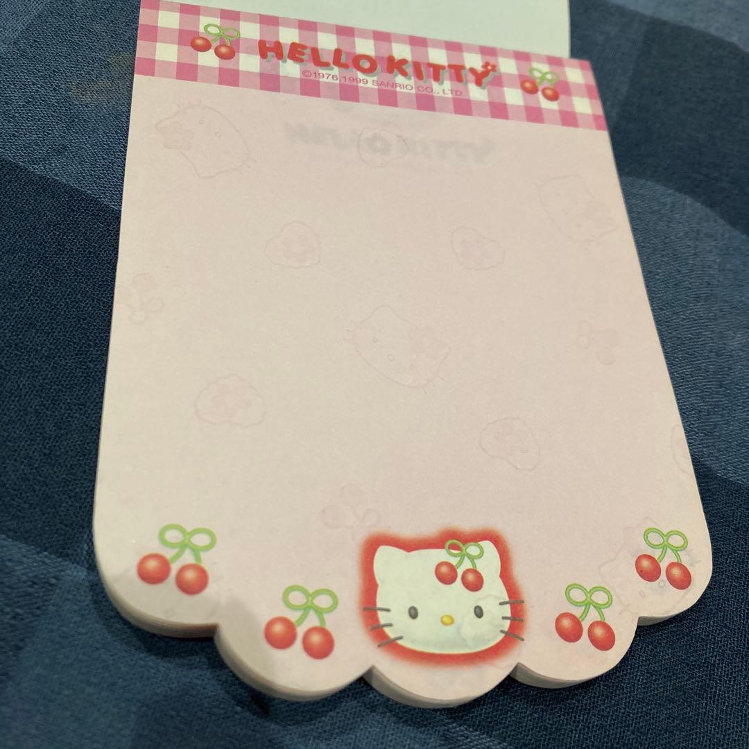 レトロ《1999年ハローキティ 透かし メモ帳》Hello Kitty☆便箋
