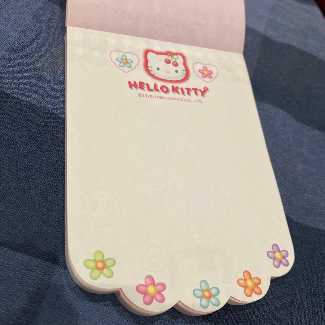 レトロ《1999年ハローキティ 透かし メモ帳》Hello Kitty☆便箋