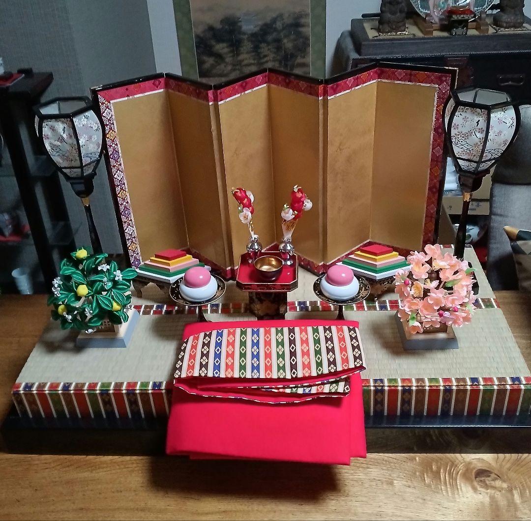 雛人形　親王飾り　内裏雛　秀玉作「7番」　装飾フルセット　骨董的価値お雛様