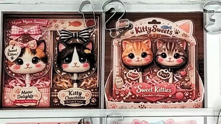 Lollipop♡猫ちゃん　巾着バッグ保温・保冷シート