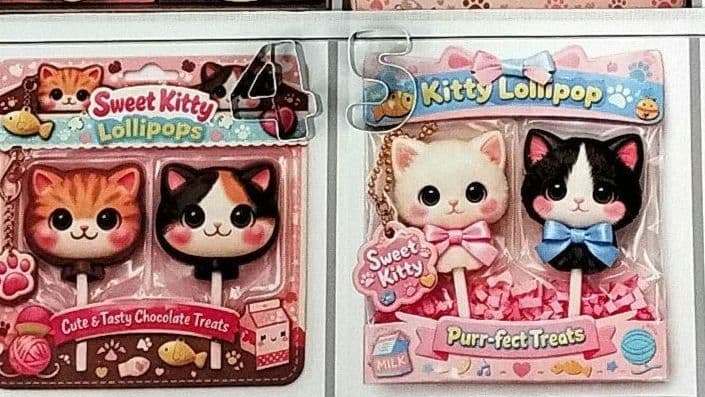 Lollipop♡猫ちゃん　巾着バッグ保温・保冷シート
