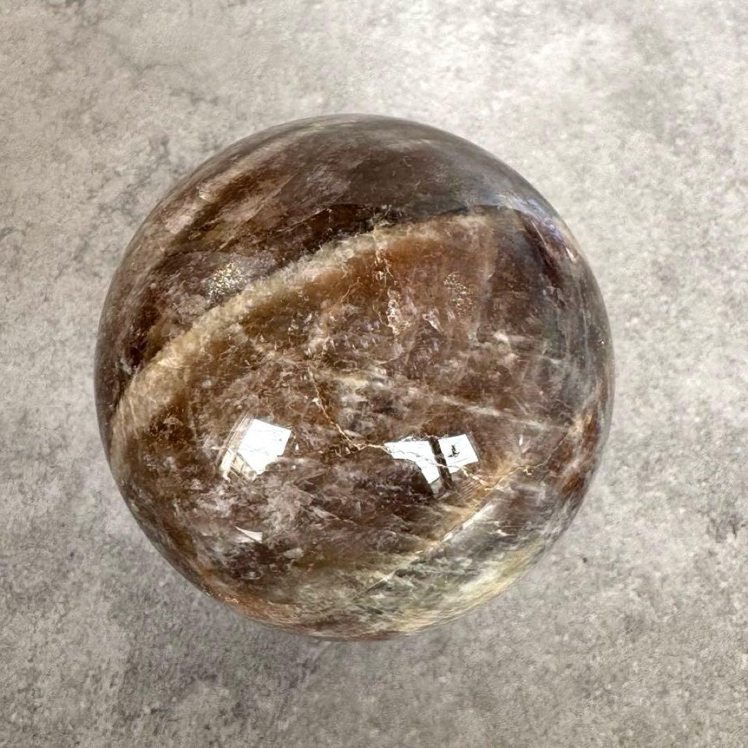ブラックサンムーンストーン　スフィア　約64mm
