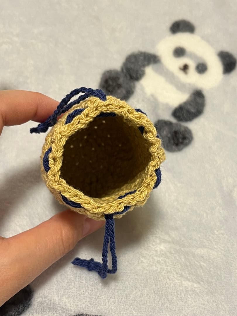 巾着 かぎ編み ハンドメイド