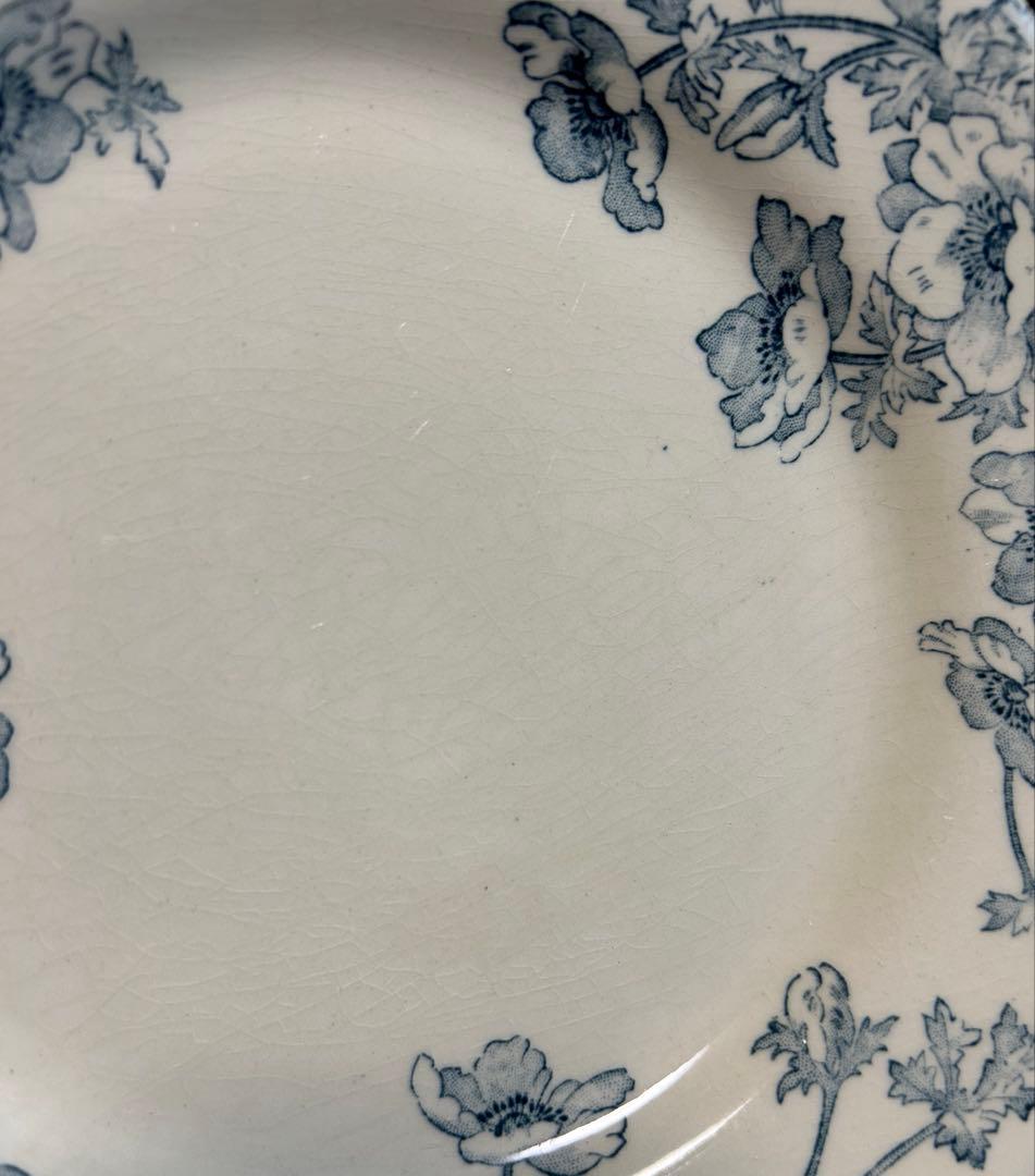 GIEN ジアン ANEMONES プレート フランスアンティーク