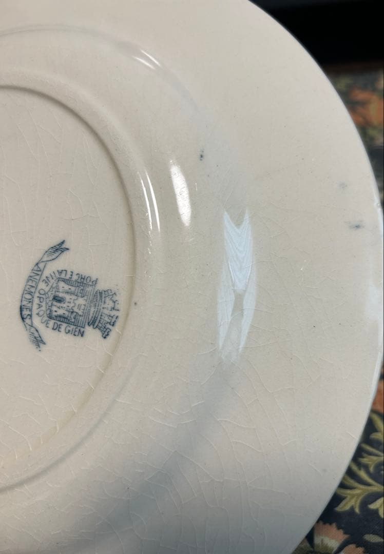 GIEN ジアン ANEMONES プレート フランスアンティーク