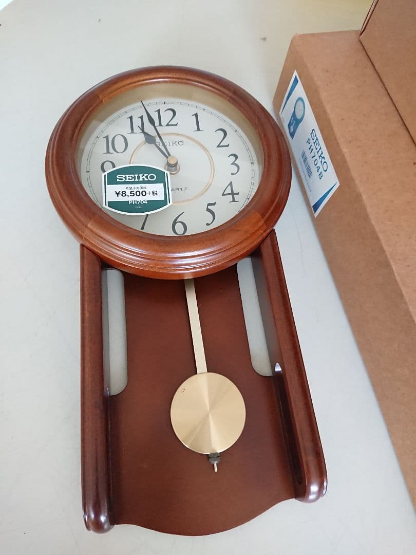 SEIKO 掛け時計 セイコー 振り子時計 タグ付き インテリア レトロ