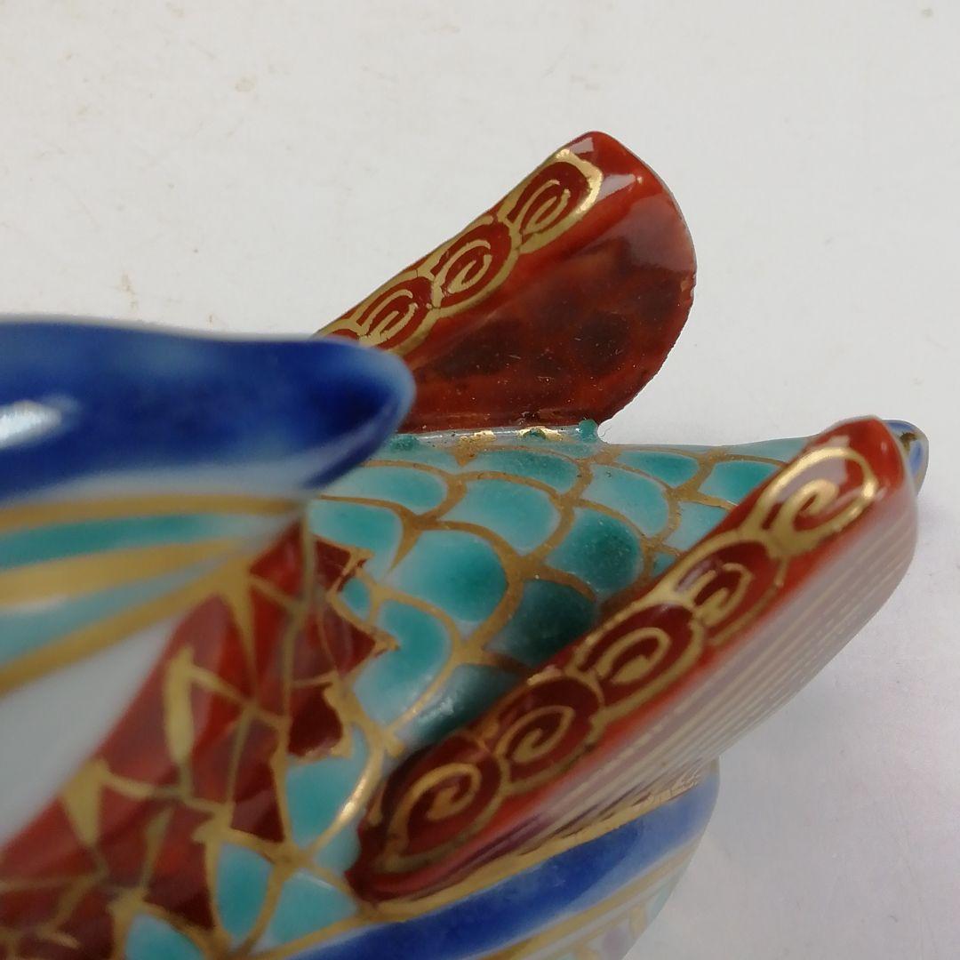 Ｗ２８０　香合　『色絵　おしどり』『高野昭阿弥 造』　共箱　茶道具