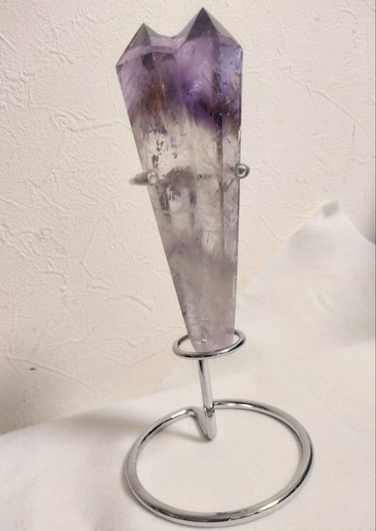 アメジスト双晶ポイント135mmスタンド付き