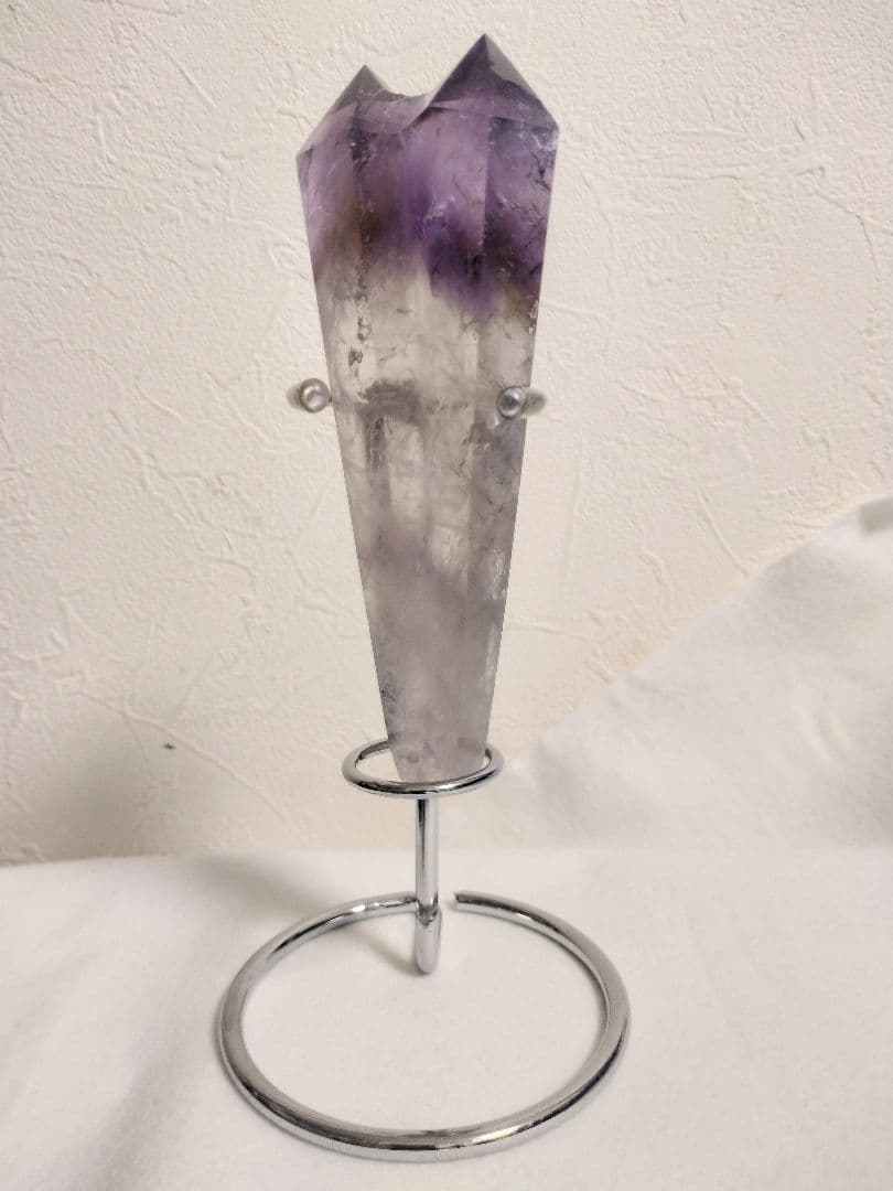 アメジスト双晶ポイント135mmスタンド付き