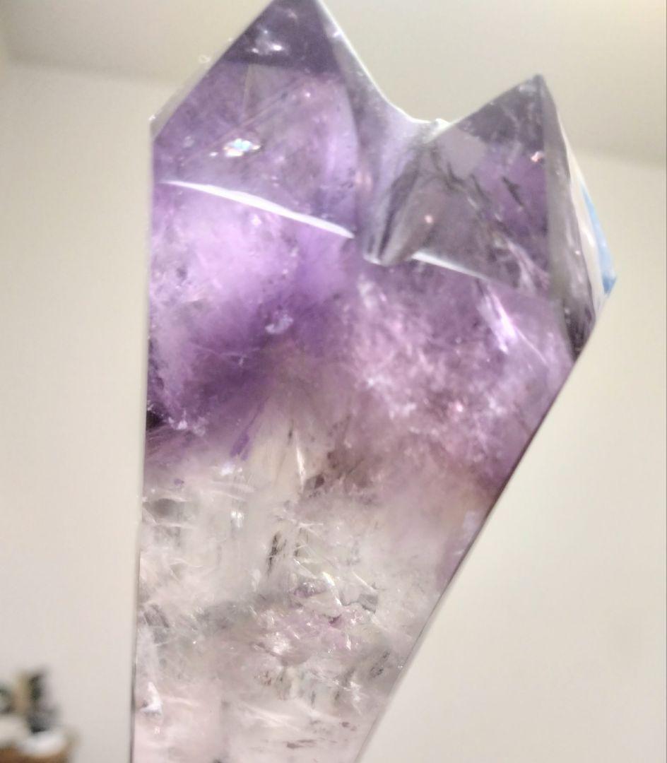 アメジスト双晶ポイント135mmスタンド付き