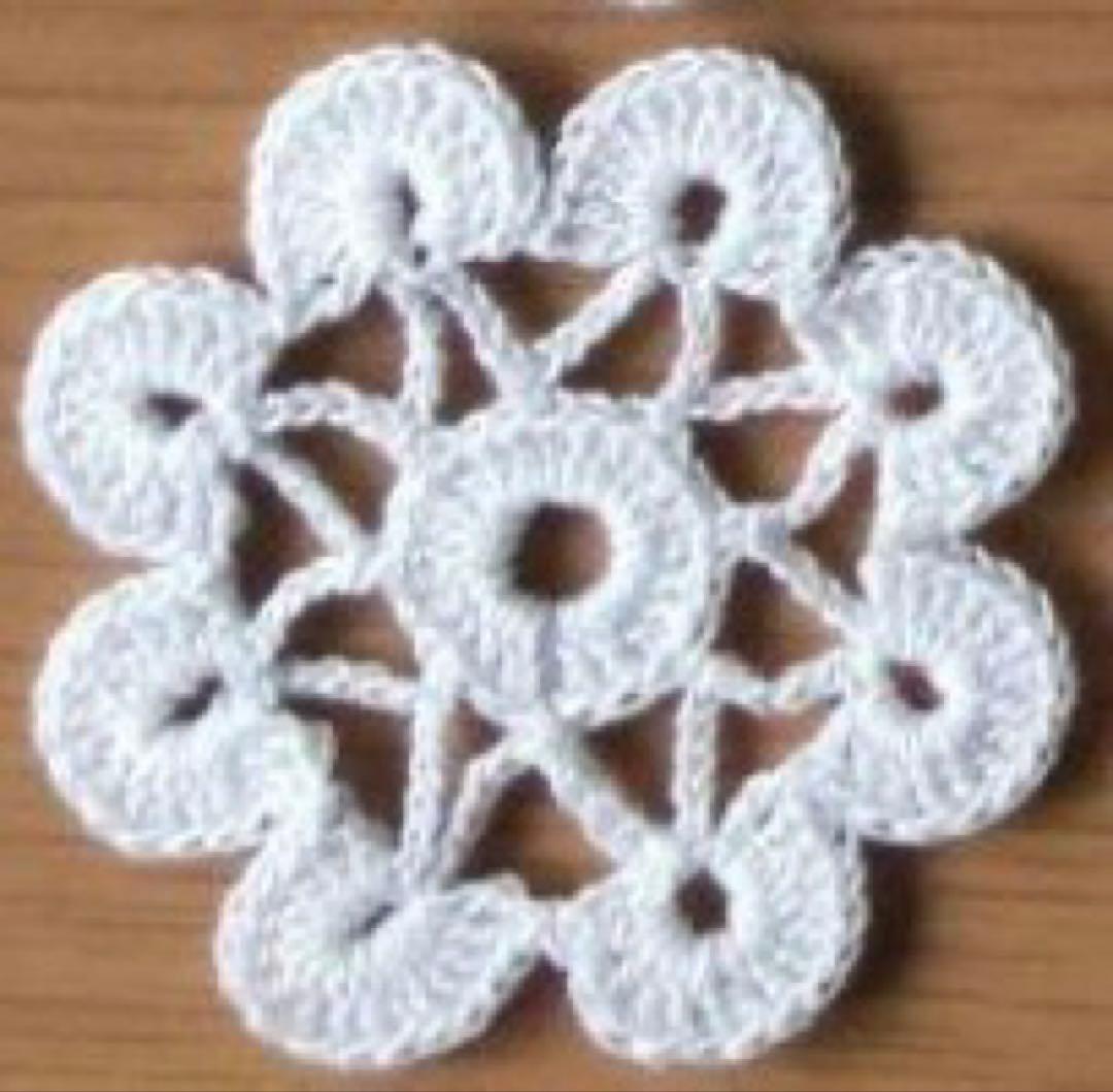 確認用レース編み花モチーフ