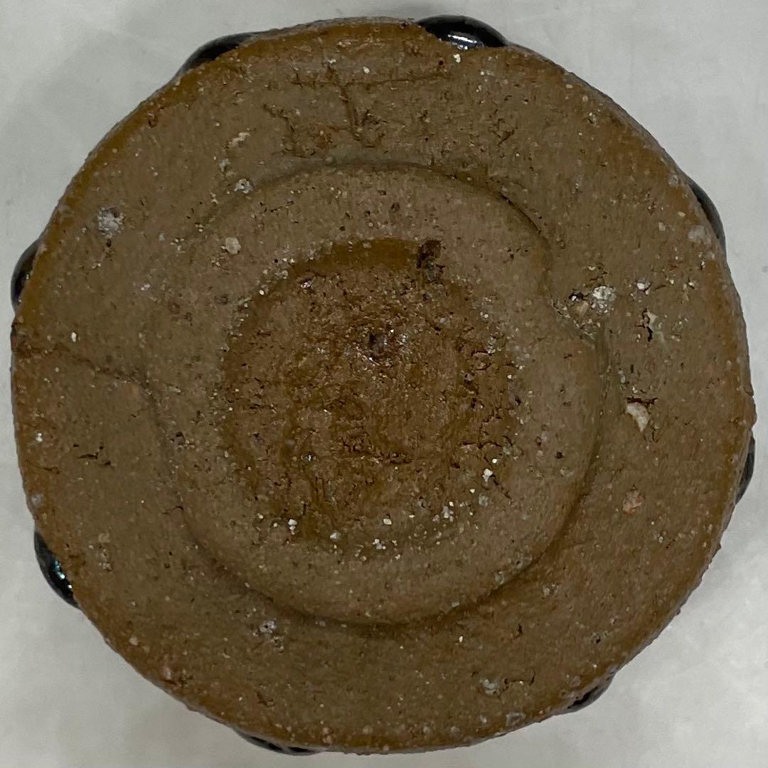 藤井茂男　黄金天目　ぐい呑　共箱　共布　栞　h8089