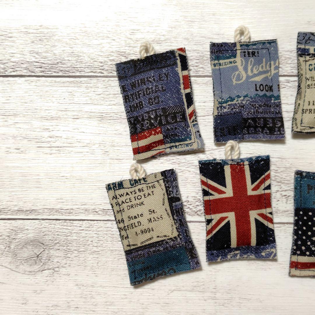 A37 デニムリメイク ミニタグ ♡ 英字 × 長方形 ③