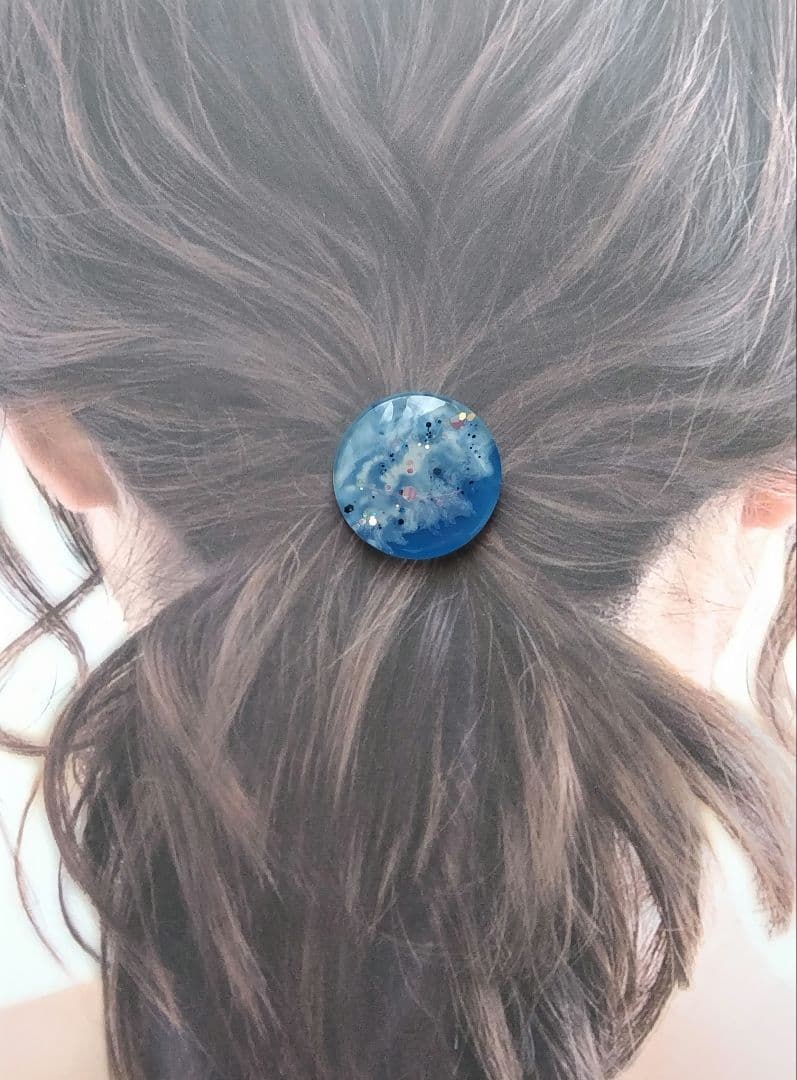 冬の海デザイン ラウンドレジンヘアゴム