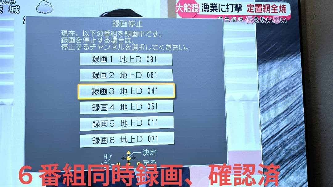 Panasonic DMR-BRG2030 ／ブルーレイレコーダー　★６番組★