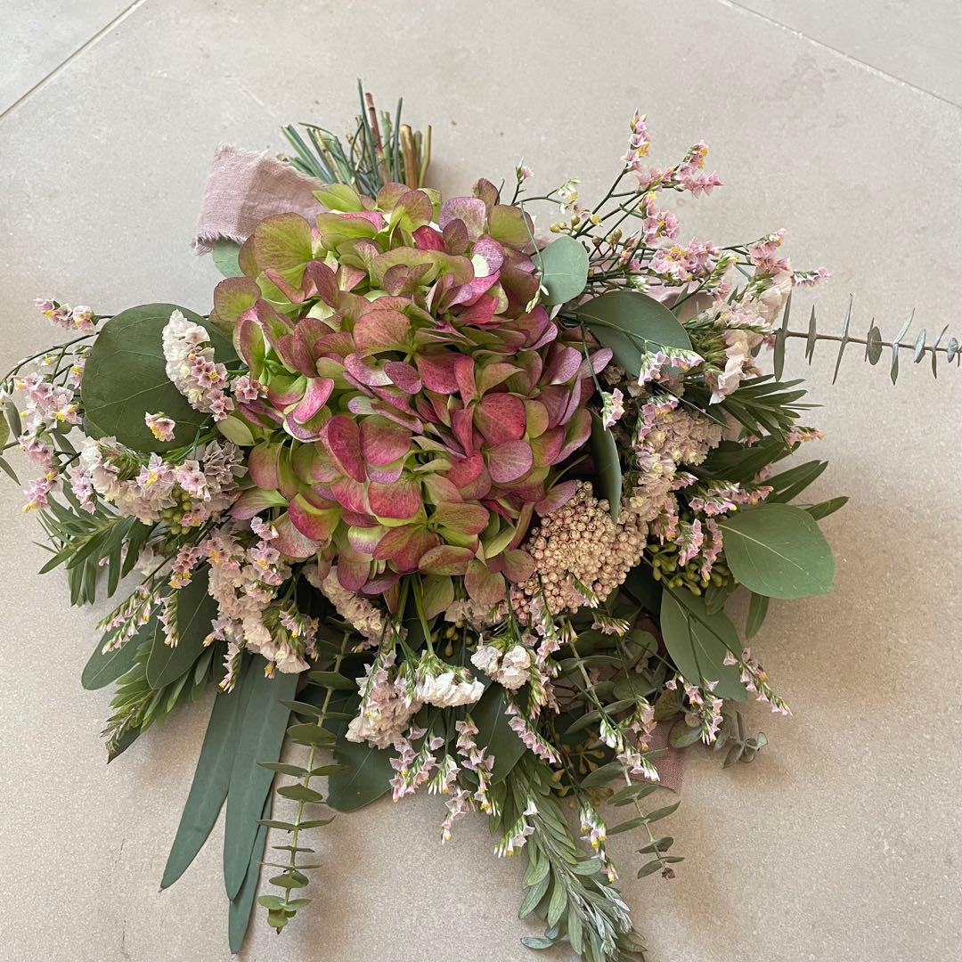 16.アンティーク紫陽花スワッグ