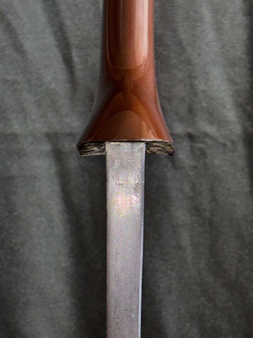 売り切れごめん※八重山黒木稍タマイ真壁型三線　本皮張　ウルミ塗　昭和期三線