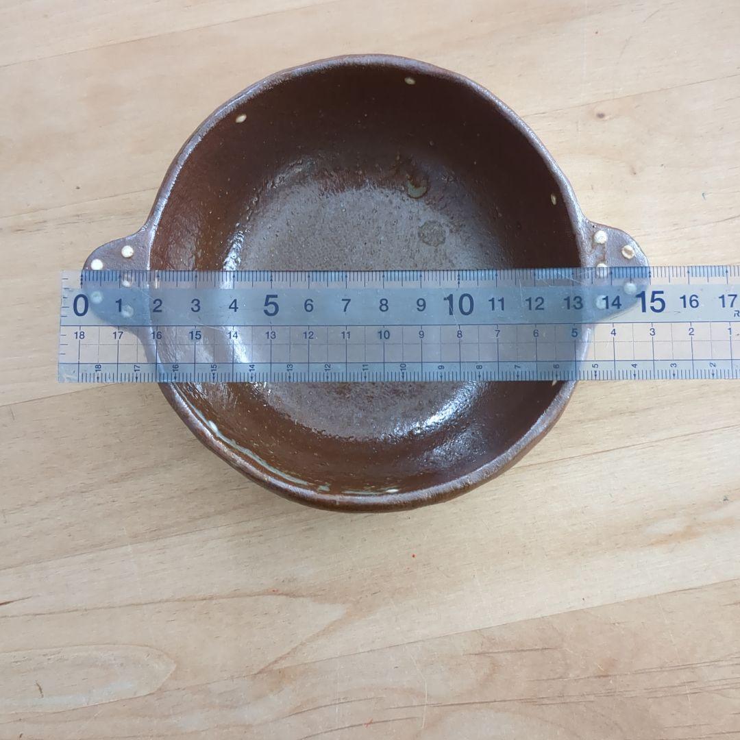 【希少】中村佳菜子 さん　ドット柄　取っ手付き 小鉢　黒　茶　4個セット