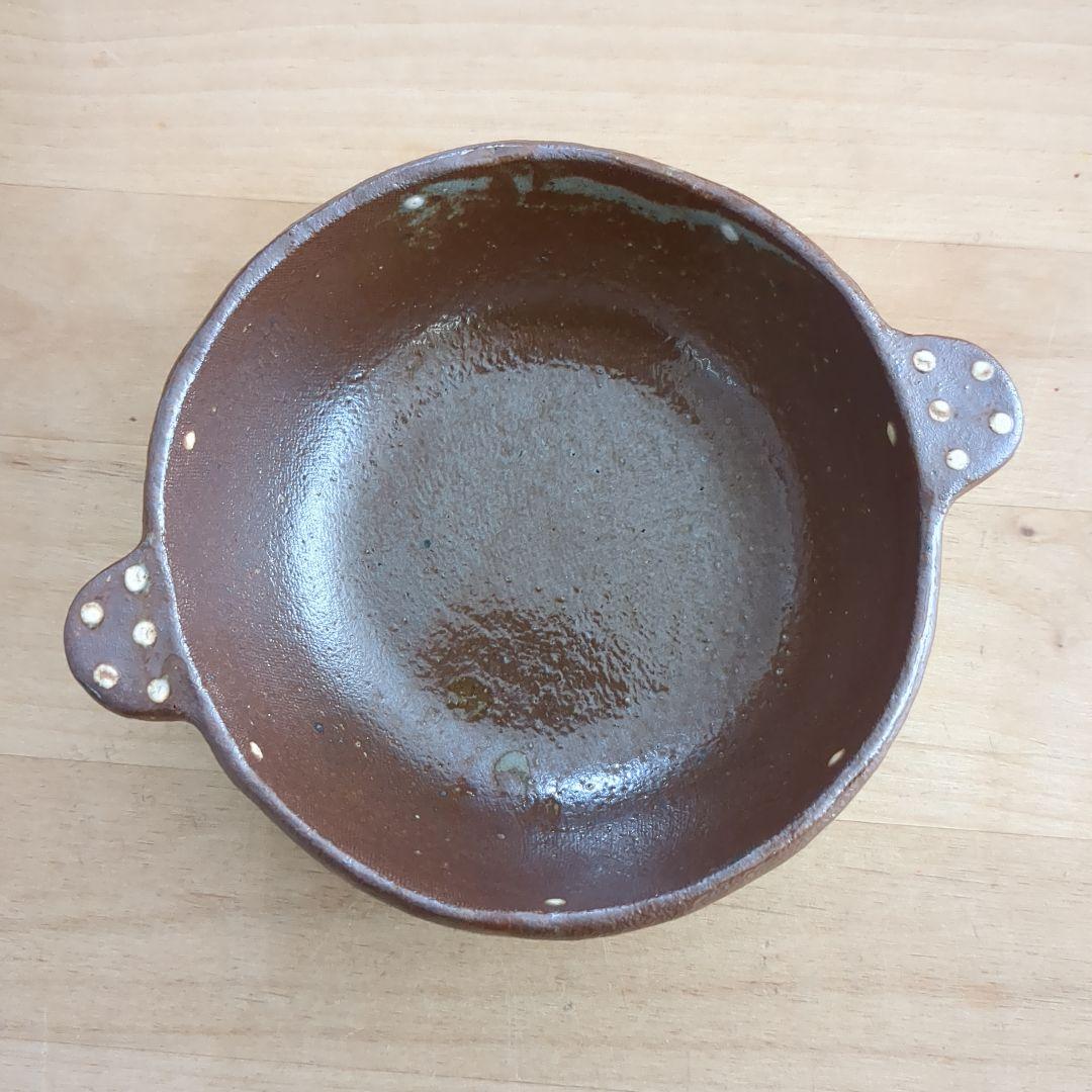 【希少】中村佳菜子 さん　ドット柄　取っ手付き 小鉢　黒　茶　4個セット