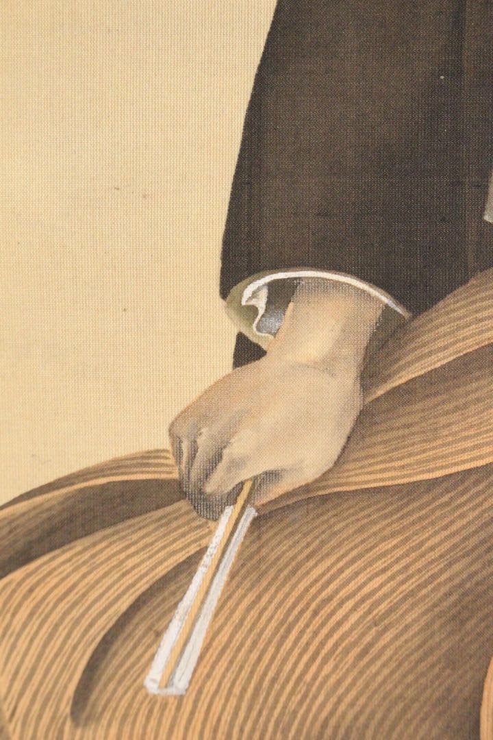 No5236 掛軸　寛瑞雲　禅寛院画像　紙本　日本画　人物　古画　絵画　送料無料